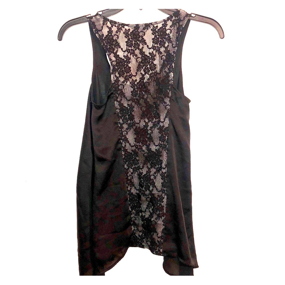 Black with Lace Back Top